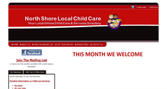 Desktop Screenshot of northshorechildcare.com.au